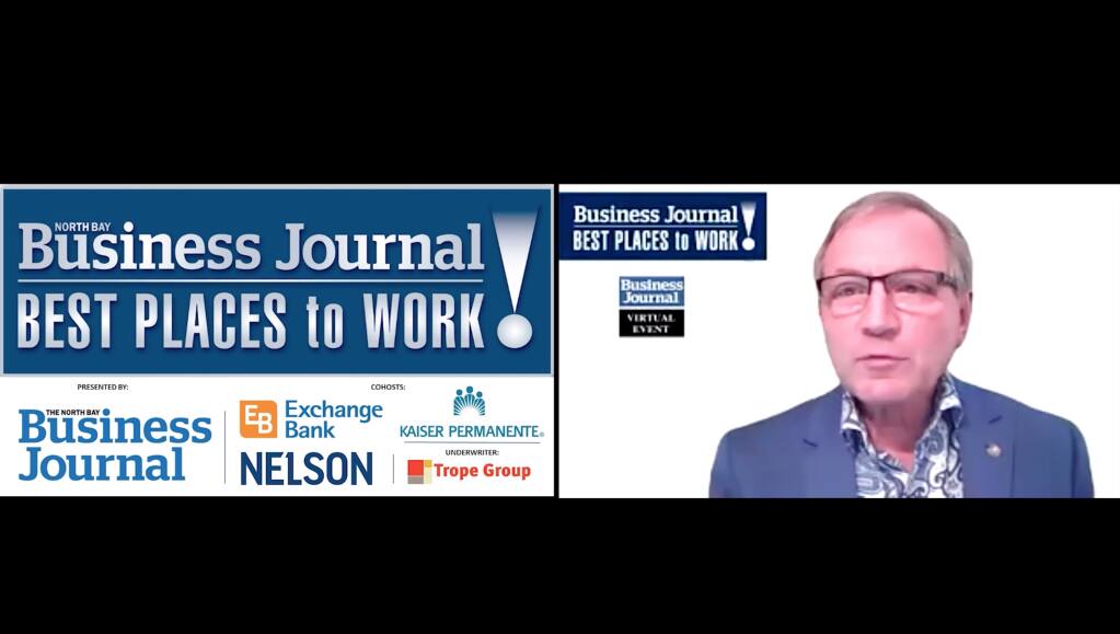 North Bay Business Journal Publisher Brad Bollinger hosts the 2020 Best Places to Work in the North Bay virtual awards event on Sept. 23.