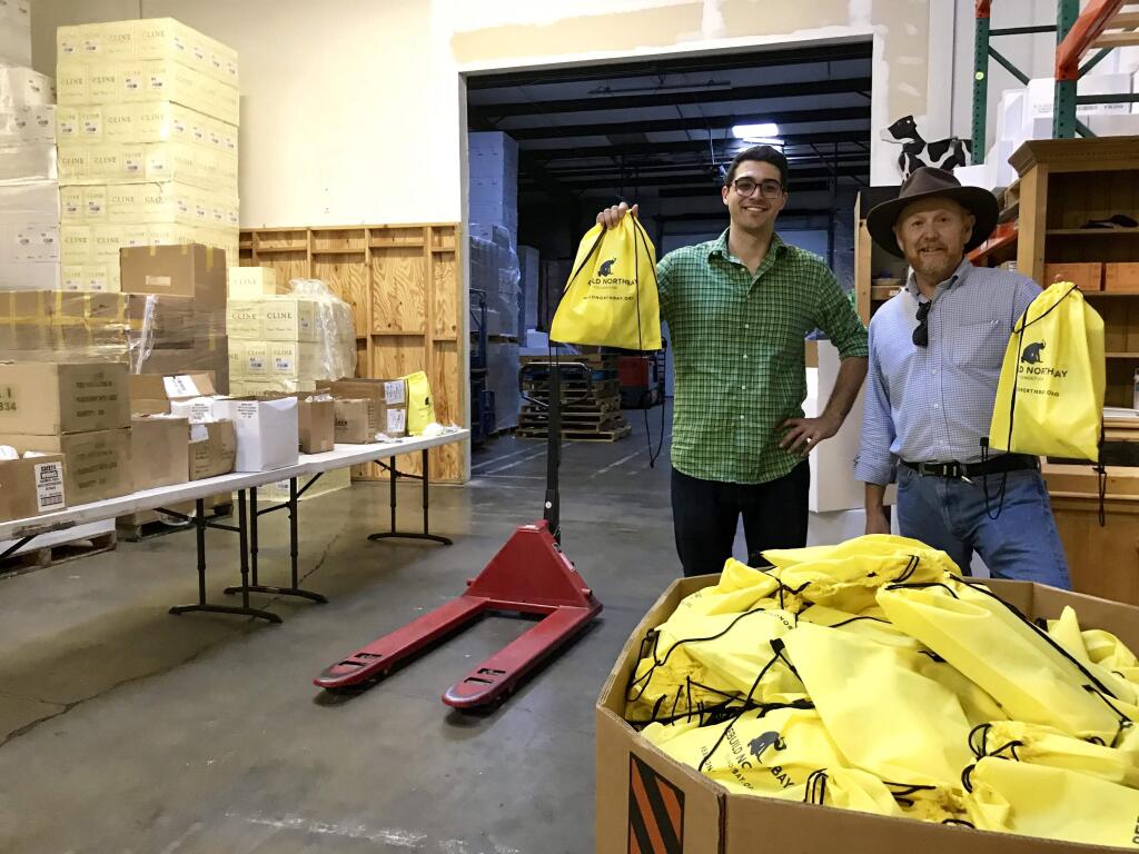 Max Friedauer and Gary Edwards headed up the efforts to assemble the Go Bags this week.