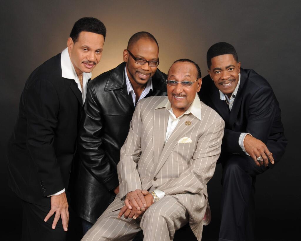 The Four Tops, with the last surviving original member Duke Fakir, second from right, and. from left, Ronnie McNeir, Lawrence Payton Jr., and Harold Bonhart. Payton is the son of original member Lawrence Payton. 2014