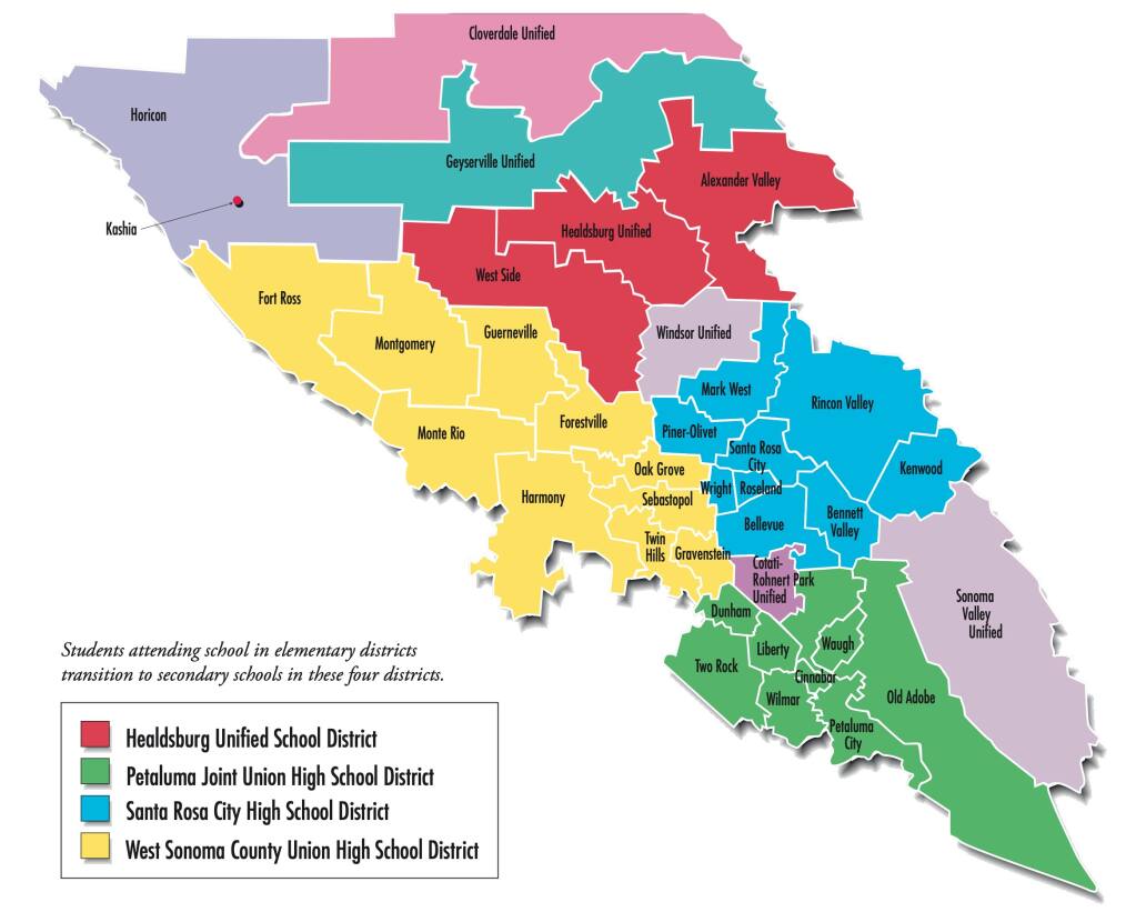 Breakdown of Sonoma County school districts.