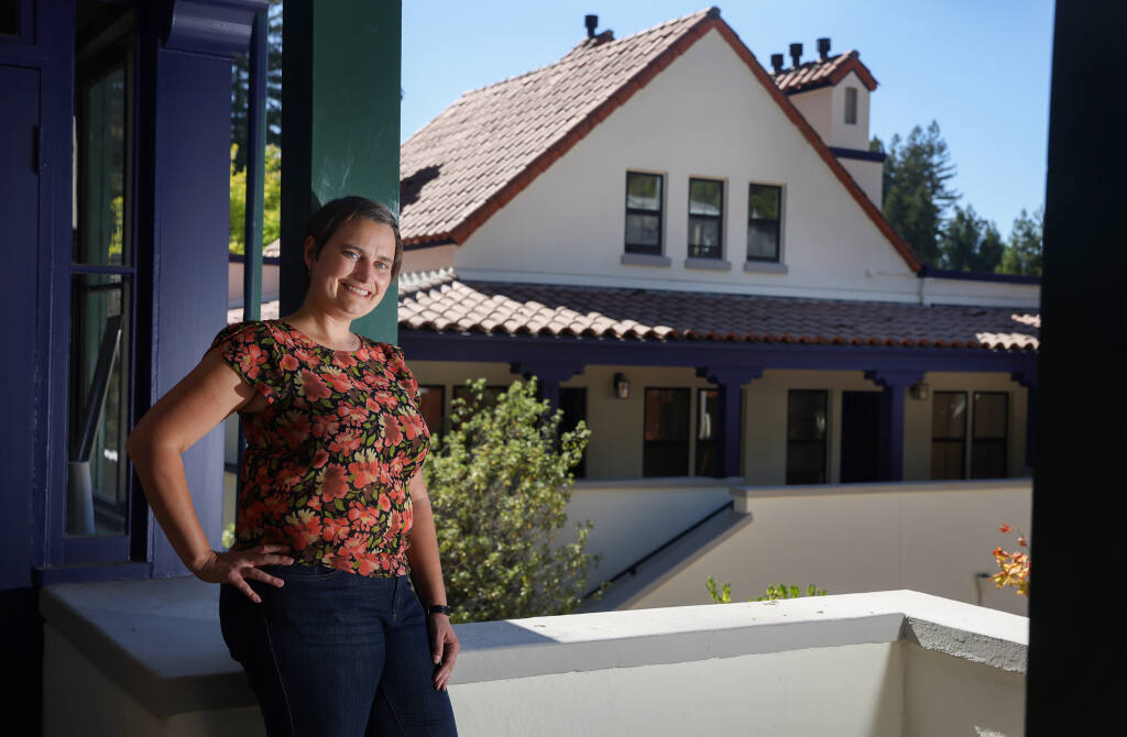Emily Glick is the general manager/owner of The Stavrand Russian River Valley. The property, formerly The Applewood Inn, is being renovated and is set to open in August.   (Christopher Chung/ The Press Democrat)