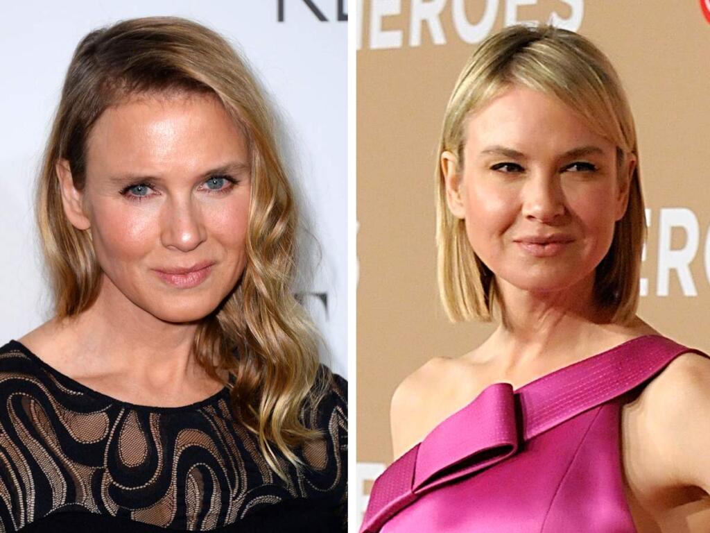 FILE - In this Oct. 20, 2014 file photo, actress Renee Zellweger arrives at ELLE's 21st annual Women In Hollywood Awards in Los Angeles. Zellweger says she looks different because she's “living a different, happy, more fulfilling life.” The 45-year-old Oscar winner issued a statement to People magazine late Tuesday, Oct. 21, 2014, after she became a trending topic on Twitter, with many fans claiming the actress had become “unrecognizable.” Her appearance at a Hollywood event earlier this week sparked widespread Internet chatter. (Photo by Jordan Strauss/Invision/AP, File)