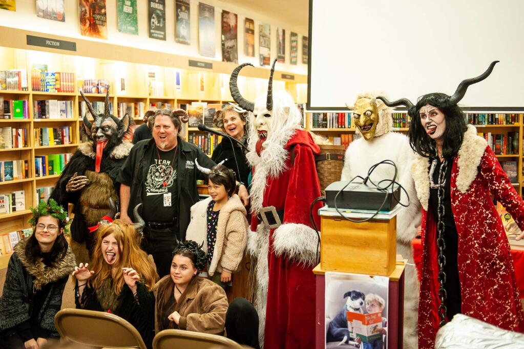 Krampus celebration at Copperfields Books in Petaluma on Dec. 8, 2018. (ANDREW GOTSHALL/ FOR THE ARGUS-COURIER)
