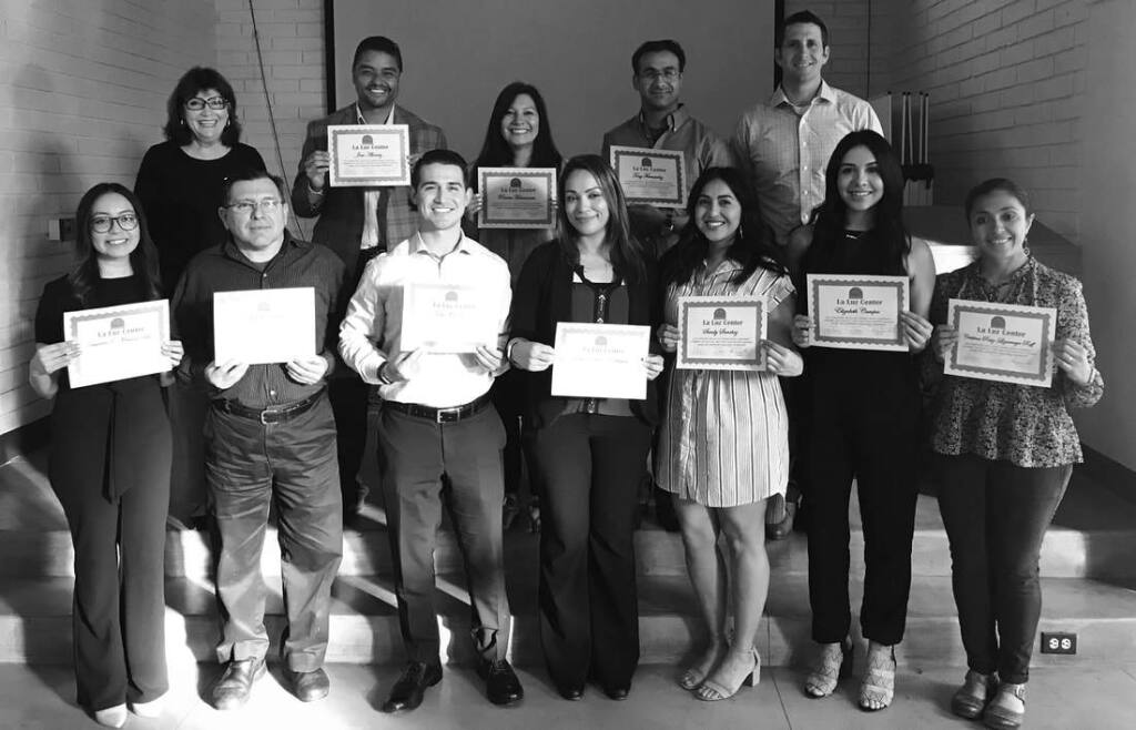 A graduating cohort of La Luz's Latino Leadership Program.