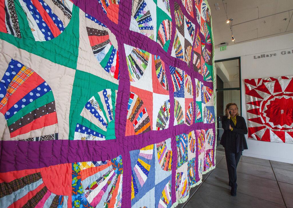 Robbi Pengelly/Index-TribuneThrough May 16, the Sonoma Valley Museum of Art presents 'Unconventional and Unexpected: Quilts Below the Radar, 1950-2000,' which runs along with 'Shaker Stories from the Collection of Benjamin H. Rose III.'