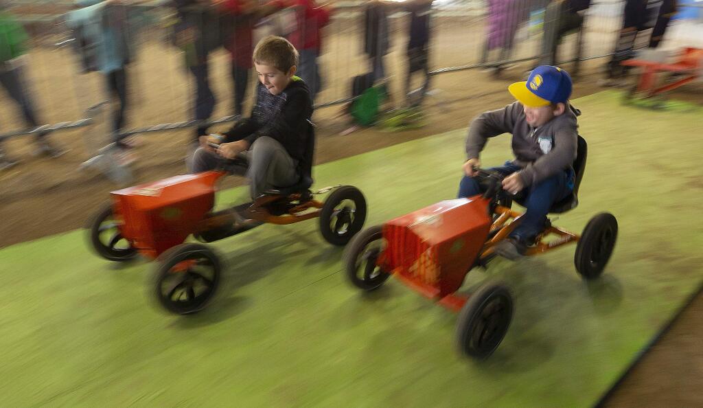Pedal car racing during the 2019 Ag Days at the Sonoma County Fair. (photo by John Burgess/The Press Democrat)