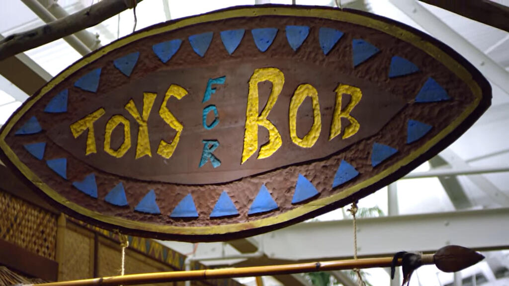 This Feb. 14, 2024, screenshot from a 2019 Toys for Bob video on YouTube shows the video game studio's sign inside the office at 4 Hamilton Landing in Novato. (YouTube / Toys for Bob)