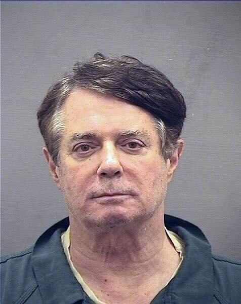This Thursday, July 12, 2018 photo provided by the Alexandria, Va., Detention Center shows Paul Manafort, who was booked into the William G. Truesdale Adult Detention Center. On Tuesday, Aug. 21, 2018, the longtime political operative who for months led Donald Trump's winning presidential campaign, was found guilty of eight financial crimes in the first trial victory of the special counsel investigation into the president's associates. (Alexandria Detention Center via AP)
