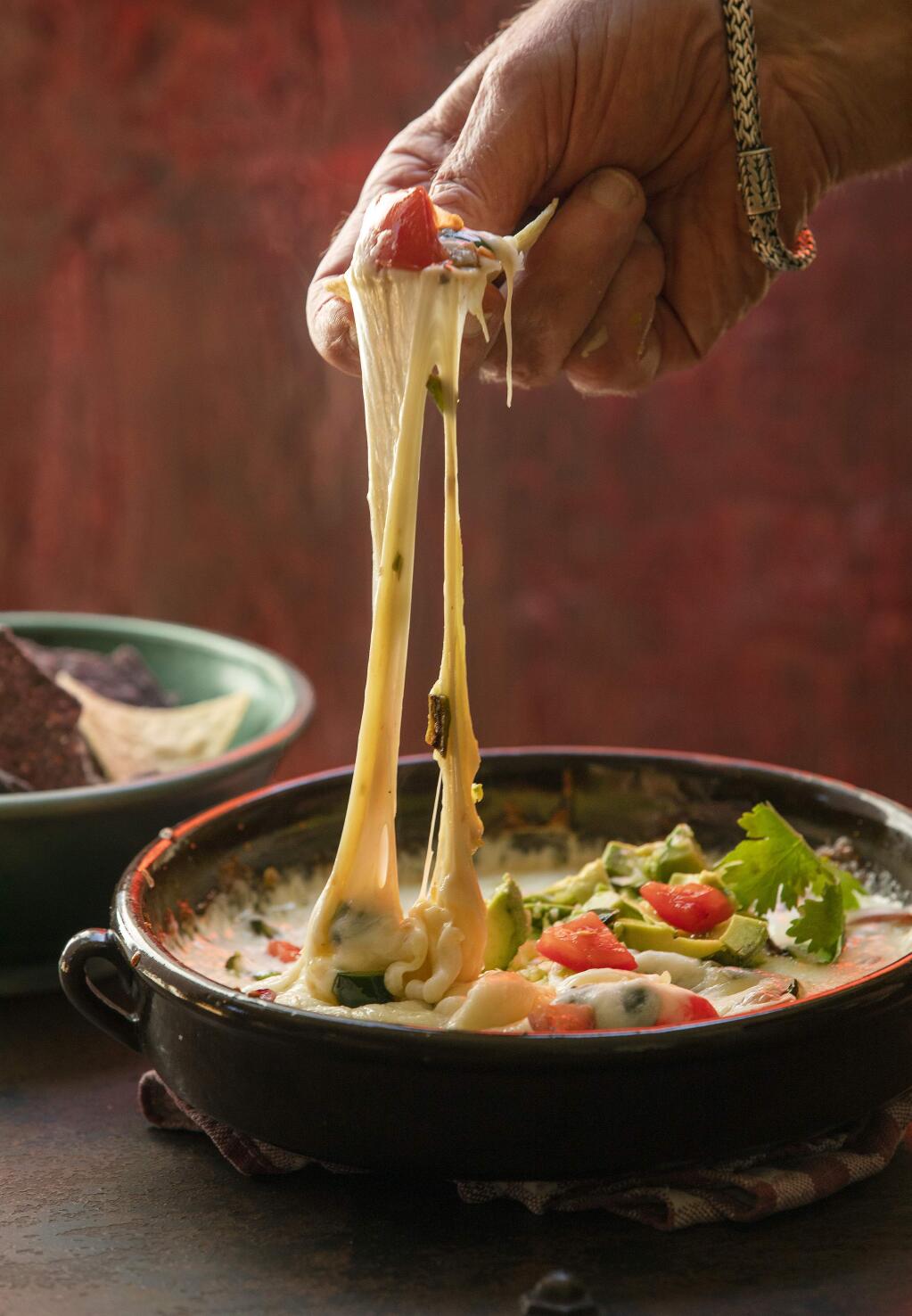 Fundido con queso, a Mexican fondue with tomatillo salsa,from Chef John Ash. (John Burgess/The Press Democrat)