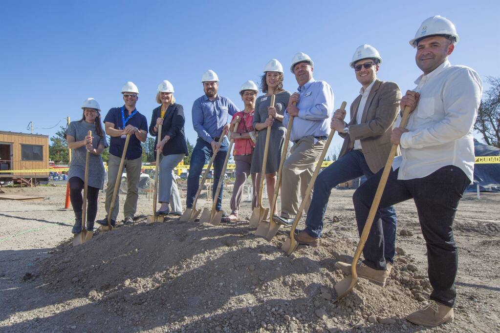 The groundbreaking ceremony for the low-income Altamira Apartments on Monday, Feb. 24. The project is scheduled for completion early next spring. (Photo by Robbi Pengelly/Index-Tribune)