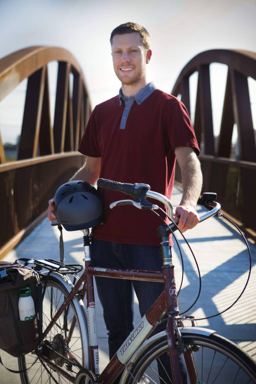 Petaluma, CA, USA. Monday, July 10, 2017._ Bjorn Griepenburg who was born and raised in Petaluma is an advocate for creating a more bike friendly city. (CRISSY PASCUAL/ARGUS-COURIER STAFF)