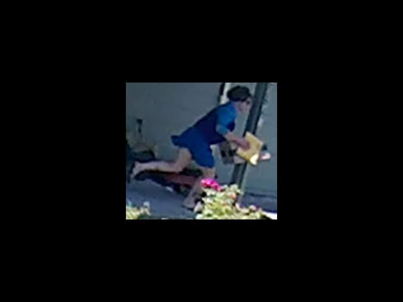 A screengrab from a home security camera shows an unidentified woman running from a Sonoma Valley resident's porch, carrying an Amazon package. The footage led to the arrest of two people on felony charges - but not the woman in this picture.