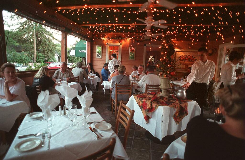 Outdoor dining at the Glen Ellen Inn. File photo.