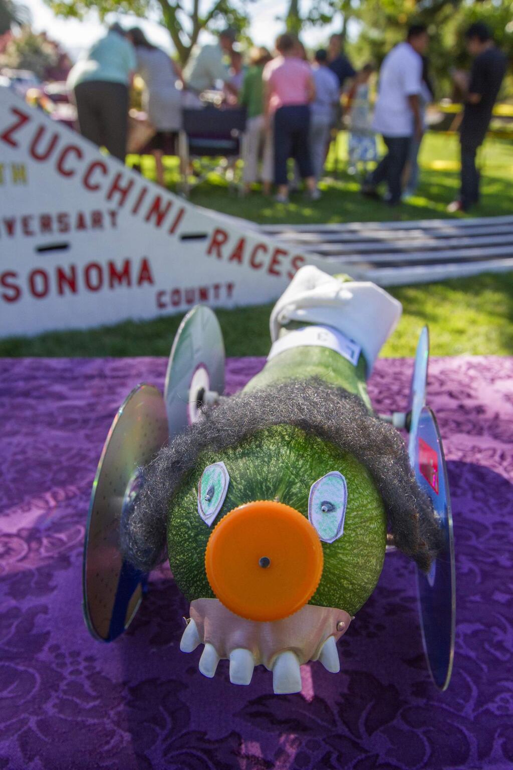 Time to get your vegetables suited up for the annual Zucchini Car Races, held at Sebastiani Winery's Arbor Park. Points are given for creativity. (Robbi Pengelly/Index-Tribune)