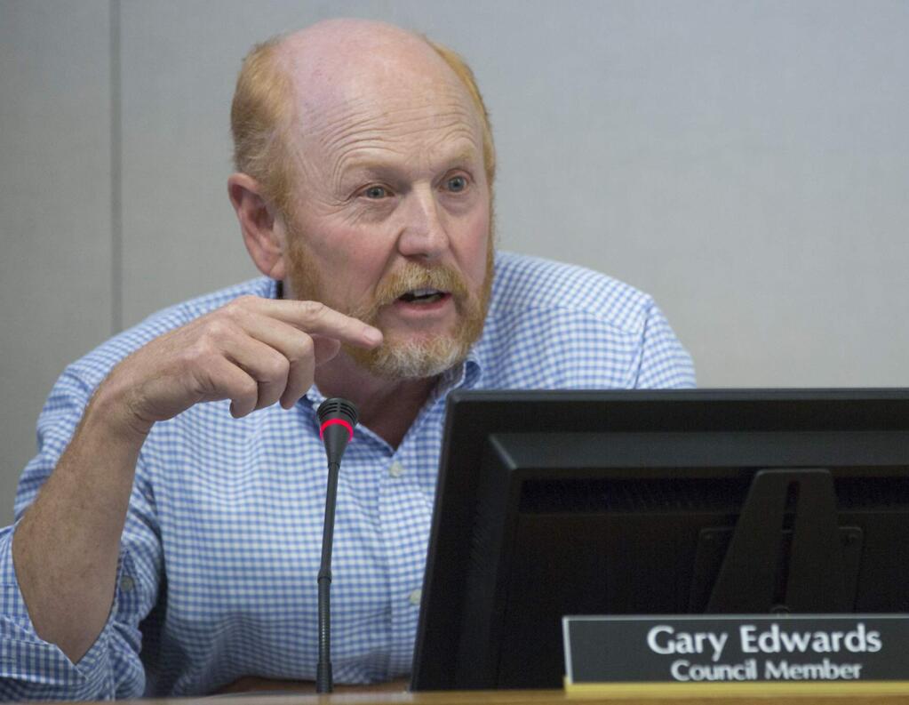 Gary Edwards bids adieu to the Sonoma City Council in December.
