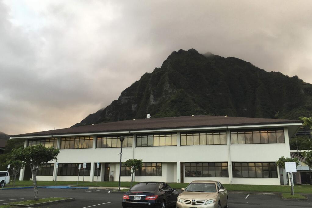 The Hawaii State Hospital is shown in Kaneohe, Hawaii, Tuesday, Nov. 14, 2017. The search for a dangerous man who escaped from the Hawaii psychiatric hospital moved to California after authorities said Tuesday he boarded a flight to the state from Maui two days earlier. Randall Saito, who was acquitted of a 1979 murder by reason of insanity, left the state hospital outside Honolulu on Sunday, took a taxi to a chartered plane that took him to the island of Maui and then boarded another plane to San Jose, California, Honolulu police said. (AP Photo/Caleb Jones)