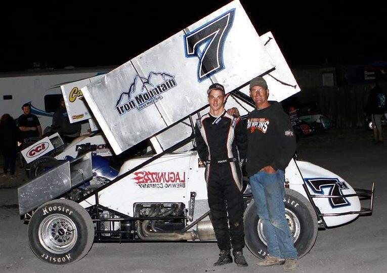 PHOTO BY ACTION CAPTURED IMAGESJake Haulot, left, used a fifth place finish to win the PitStopUSA.com Winged Sprint Car championship..