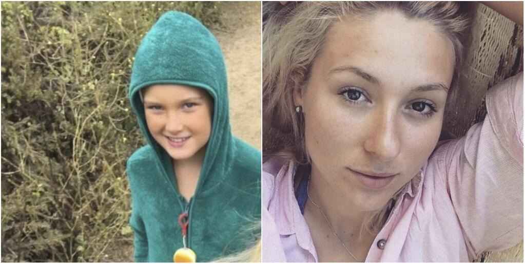 This combination of undated photos released by the San Mateo County Sheriff's Office shows Audrey Rodrigue, right, and her daughter Emily, of Canada. (San Mateo County Sheriff's Office via AP)