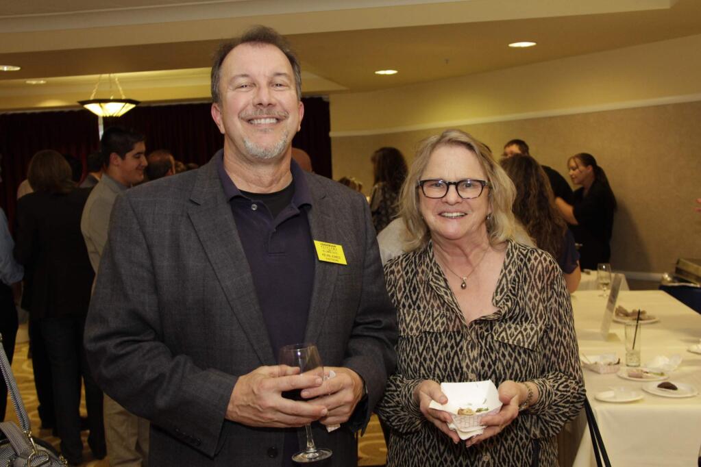Kevin Jones & Sharon Olesky at the Community Awards of Excellence held on April 20, 2017 at the Sheraton Sonoma Hotel in Petaluma CA.JIM JOHNSON for the Argus Courier.