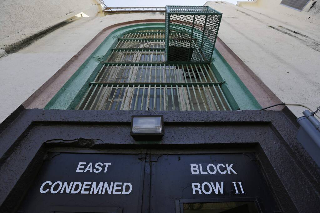 The entrance to the east block of Death Row at San Quentin State Prison. (ERIC RISBERG / Associated Press)