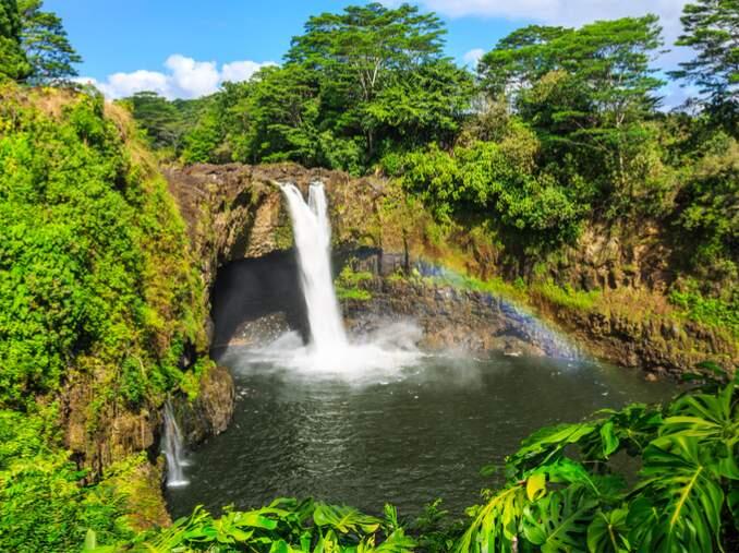 Rainbow Falls in Hawaii's Wailuku River State Park