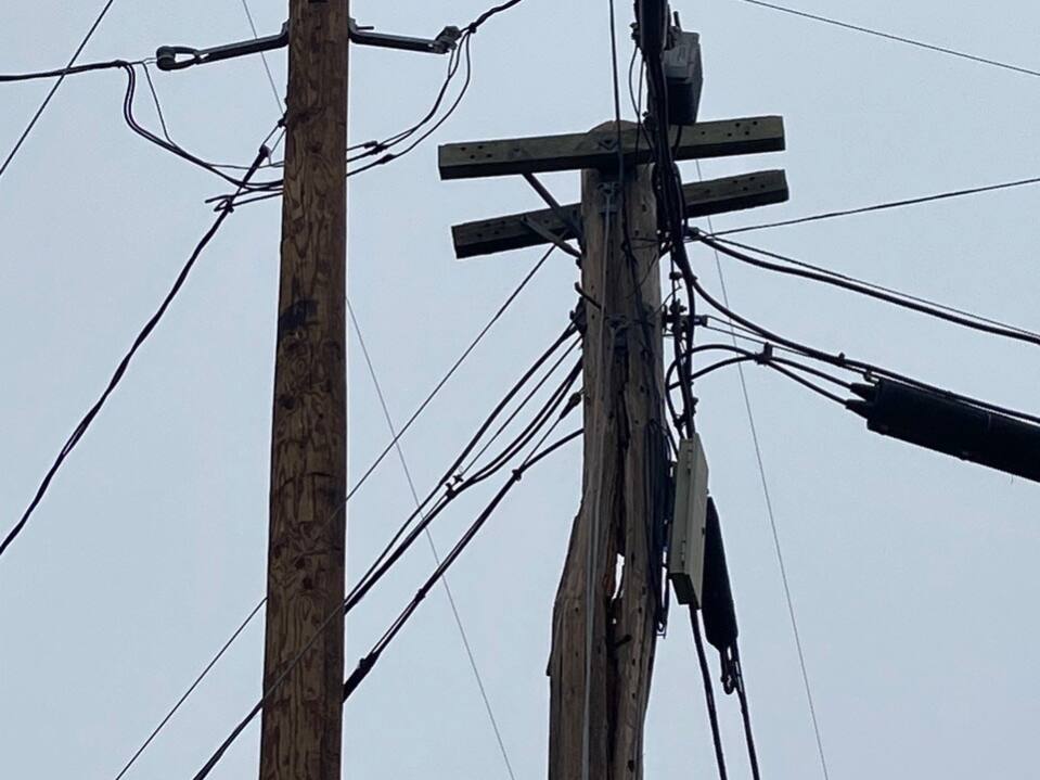Ralph Wade was able to get action on a cracked utility pole awaiting replacement, but figuring out who was responsible wasn't easy. (Ralph Wade)