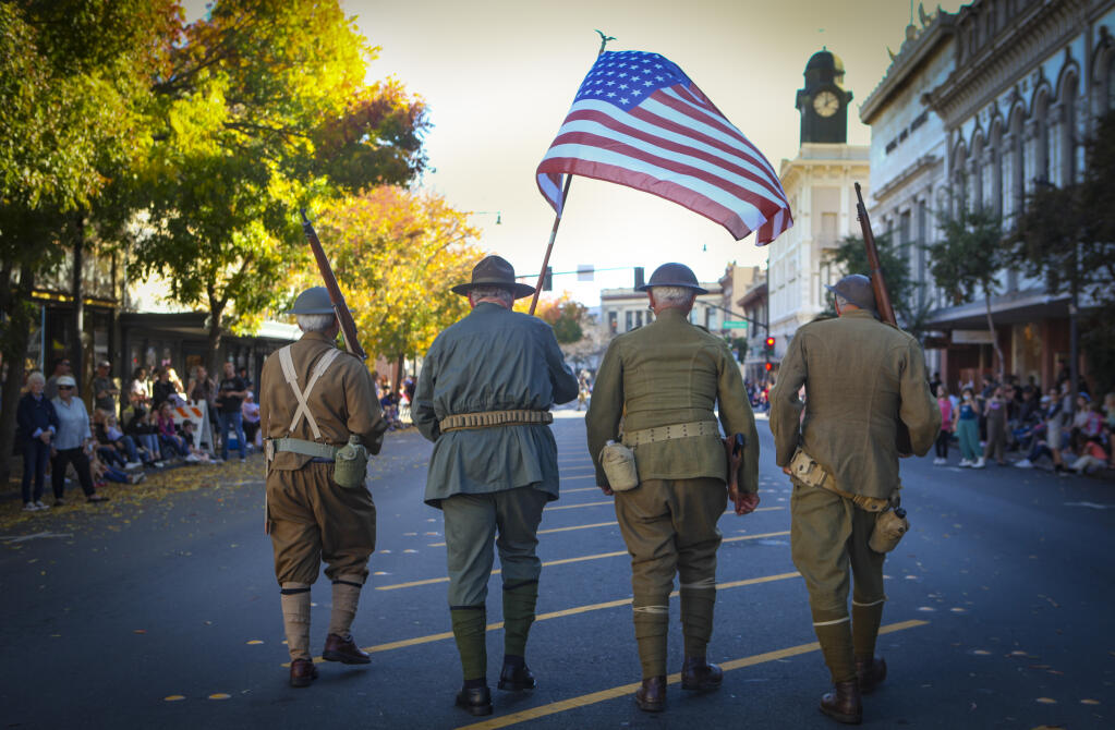 After missing a year without the annual Veterans Day Parade in Petaluma because of the coronavirus pandemic, the 2021 parade was the largest in the north bay area._Thursday, November 1, 2021._Petaluma, CA, USA._(CRISSY PASCUAL/ARGUS-COURIER STAFF)