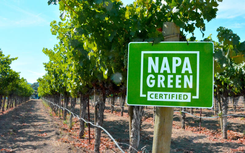 Napa Green'stated plans to continue to certify wineries are doing programs such as regenerative carbon farming, saving energy and water, preventing waste and using environmentally preferable purchasing practices.s winery and vineyard certification programs will soon be extended to the hospitality sector. (Photo Courtesy  of Napa Green)
