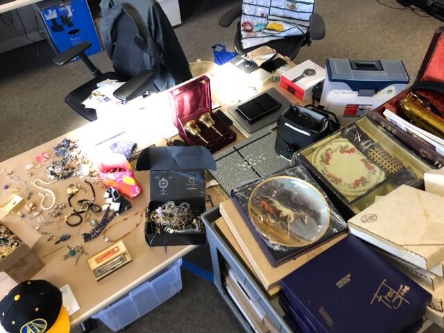 Items located during a search of Russell Blystone’s home earlier this month as part of an investigation into a string of Oakmont burglaries. (Santa Rosa Police Department)