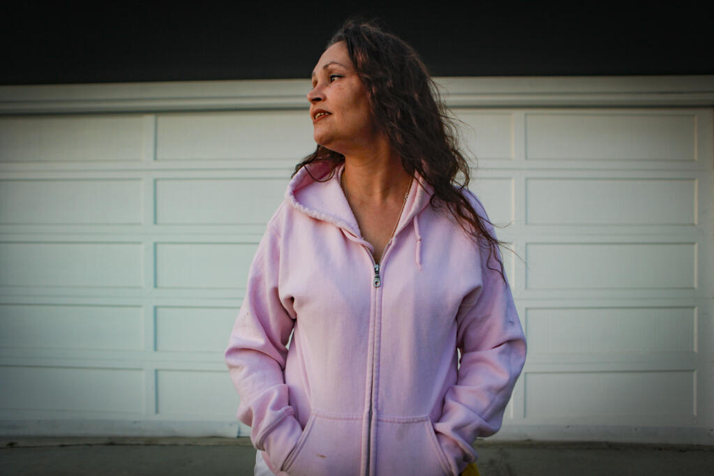Sadie Martinez talks about her life since she and her husband, Eddie, were accused by white Instagram influencer Katie Sorensen of attempting to kidnap Sorensen’s two children at the Michael’s store in Petaluma. (CRISSY PASCUAL/ARGUS-COURIER STAFF)