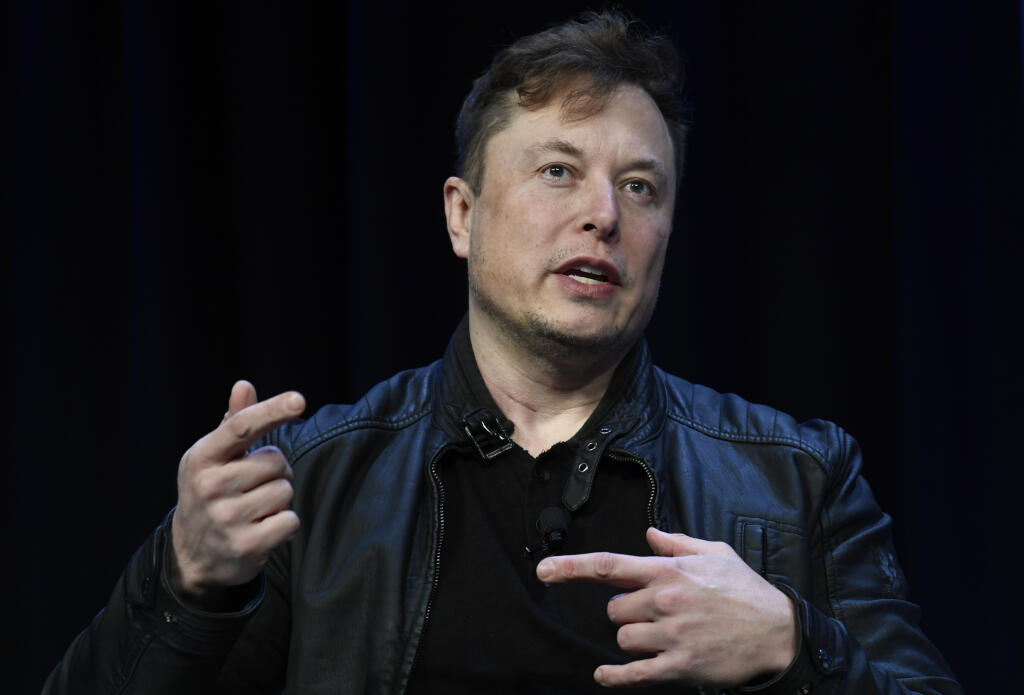 FILE -Tesla and SpaceX Chief Executive Officer Elon Musk speaks at the SATELLITE Conference and Exhibition in Washington, Monday, March 9, 2020. (AP Photo/Susan Walsh, File)