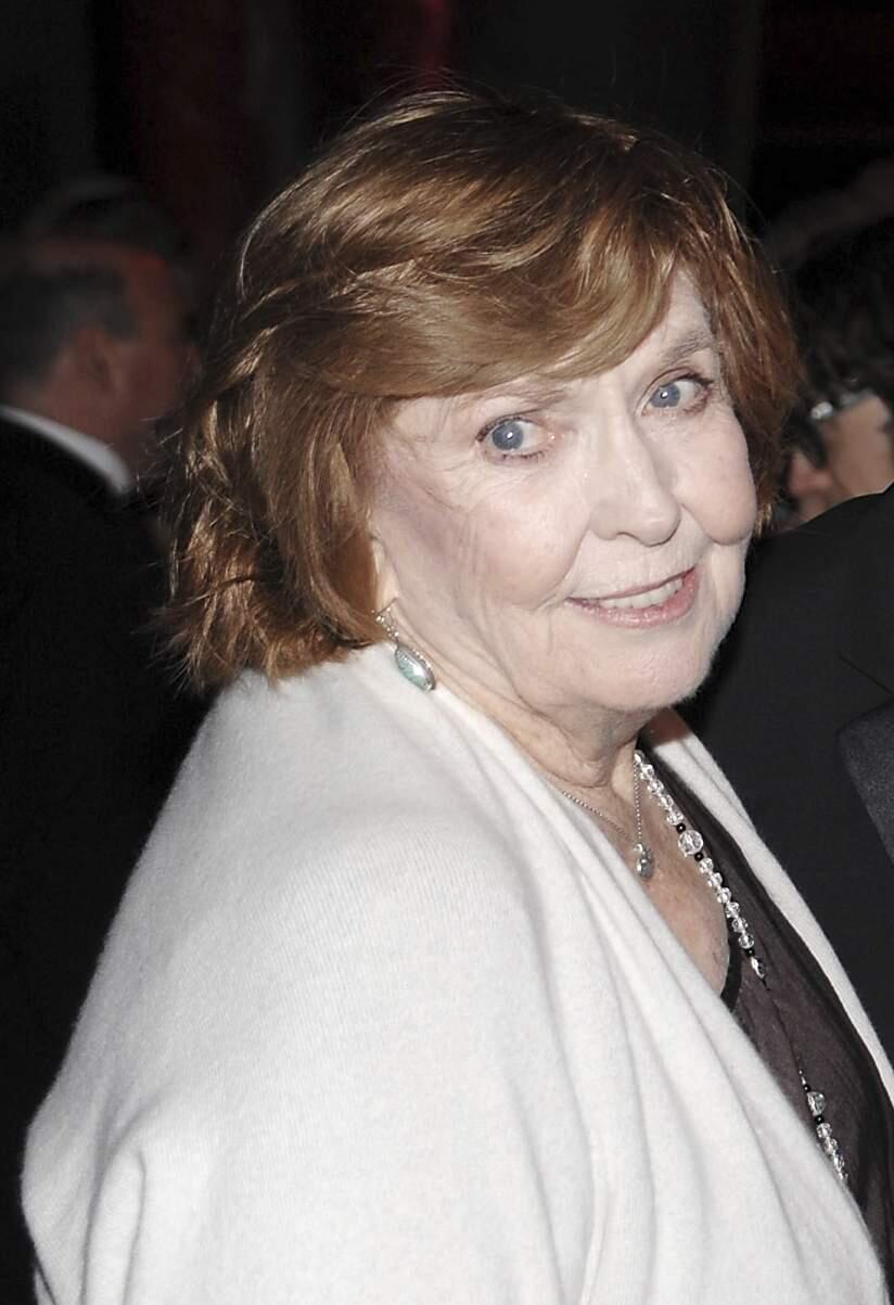 FILE - In this Nov. 12, 2008, file photo, comedian Anne Meara attends the Museum of the Moving Image Salute to Ben Stiller in New York. Meara, whose comic work with husband Jerry Stiller helped launch a 60-year career in film and TV, has died. She was 85. (AP Photo/Evan Agostini, File)