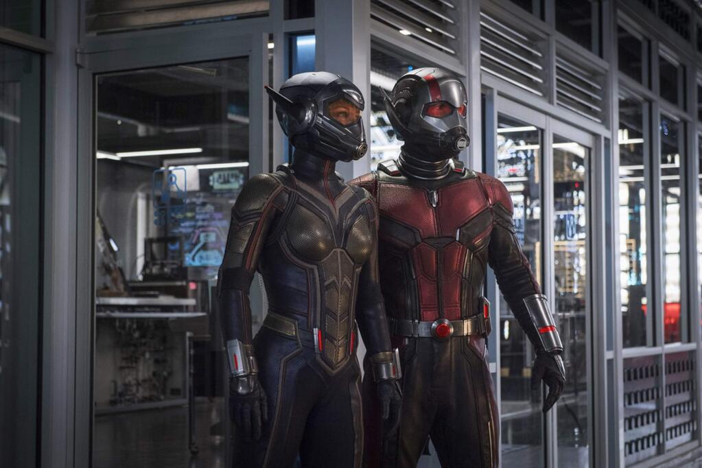 Ant-Man struggles to rebalance his home life but is confronted by Hope van Dyne/The Wasp (Evangeline Lilly) and Dr. Hank Pym (Michael Douglas) with an urgent new mission: to fight alongside The Wasp as the team works together to uncover secrets from their past. (Walt Disney Pictures)