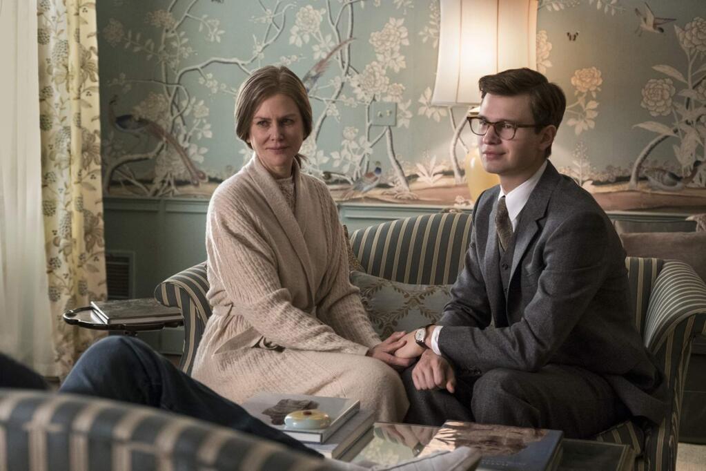 Ansel Elgort stars as Theodore Decker, a young man whose troubled childhood leads him to the world of art forger in 'Goldfinch,' with Nicole Kidman as Samantha Barbour a kind and wealthy socialite who takes in the orphaned Theo after his mother is killed in a bombing. (Warner Bros. Pictures)