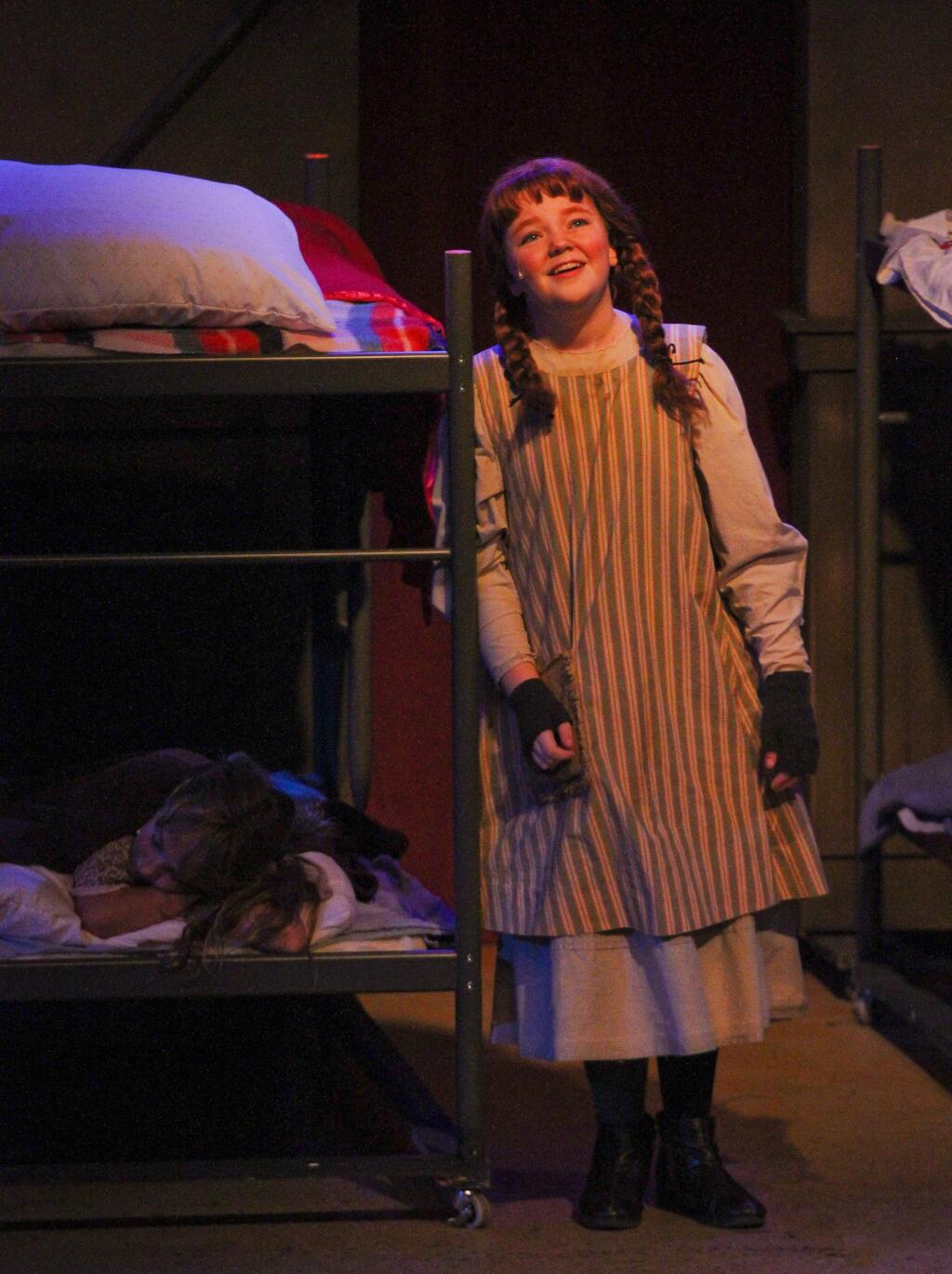 Alina Kingwill Peterson stars as the title character in the musical “Annie,” onstage through Dec. 22 at Santa Rosa's 6th Street Playhouse.