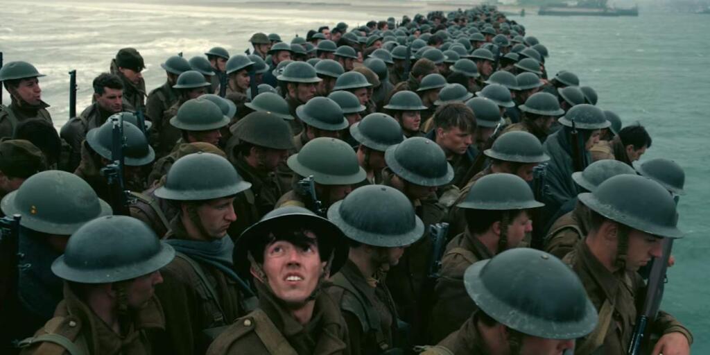 Christopher Nolan's ‘Dunkirk' a vivid, nailbiting recreation of an event at the start of WWII. Surrounded by enemy troops, waiting on the beach for rescue or death, trapped English soldiers were routinely targeted by overflying German airplanes.