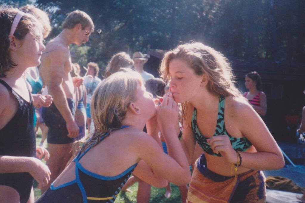 Children play a game by the pool at Camp Cazadero in the early 1990s. (MARIAH SMITH PHOTOGRAPHY)