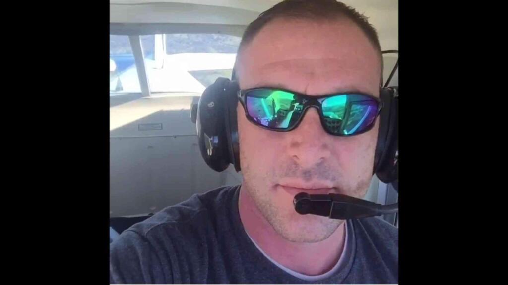 Petaluma firefighter Greg Taylor in the cockpit of his Cessna 150, which he flies to work.