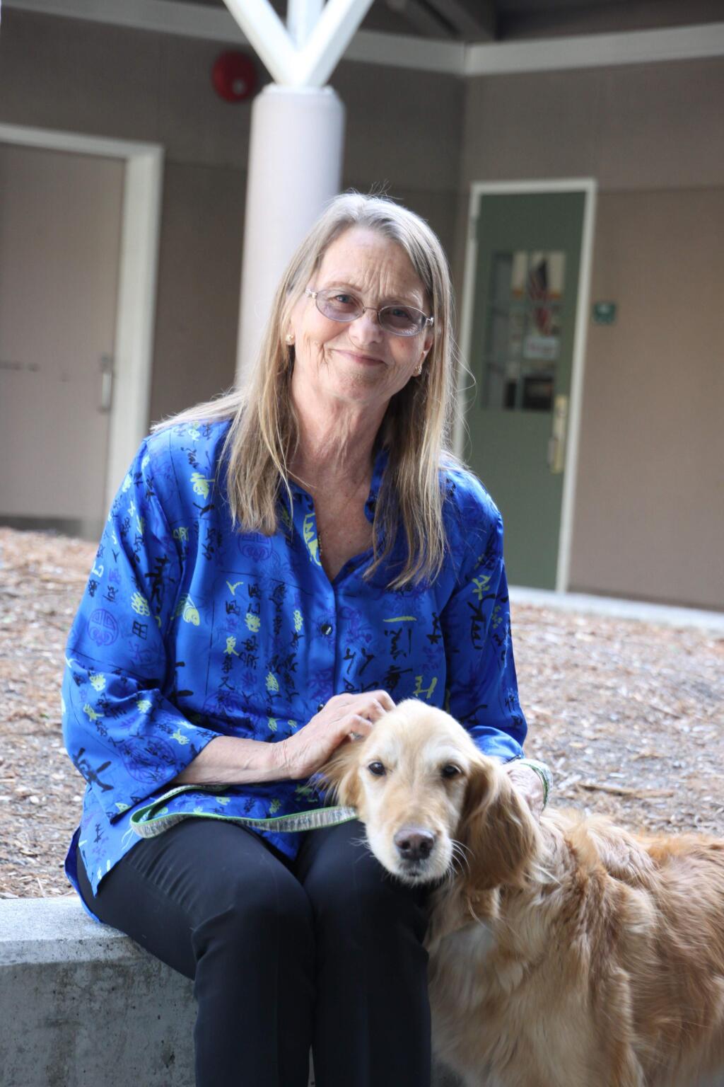 Bonnie Bergin, founder of Bergin University for Canine Studies, wins a North Bay Business Journal Nonprofit Leadership Award in 2016. (BERGIN UNIVERSITY FOR CANINE STUDIES)