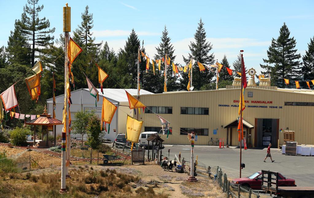 The Dharma Publishing facility, at the Ratna Ling Retreat Center in Cazadero, on Monday, July 14, 2014. The campus includes a structure containing printing press operations, and warehouses storing sacred texts.(Christopher Chung/ The Press Democrat)