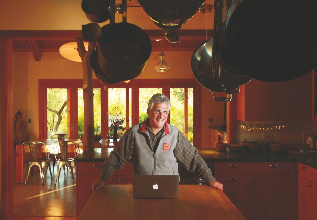 JOHN BURGESS / The Press Democrat)William Rosenzweig, dean of the new Food Business School at the Culinary Institute of America at Greystone in St. Helena, in the kitchen of his Healdsburg home.