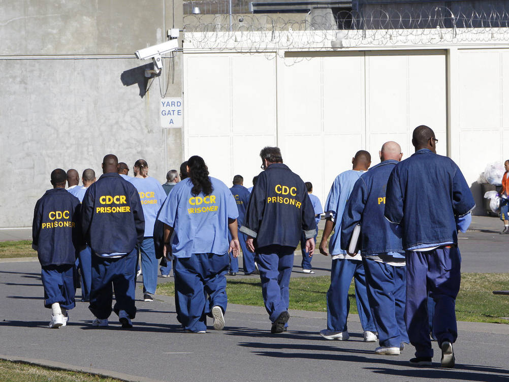 Inmates in the exercise yard at California State Prison Sacramento. (RICH PEDRONCELLI / Associated Press, 2013)