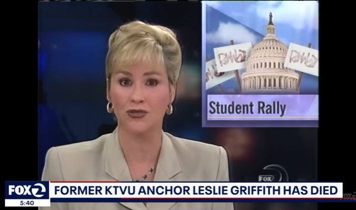 A screenshot from a KTVU story on Leslie Griffith’s death. (KTVU / YouTube)