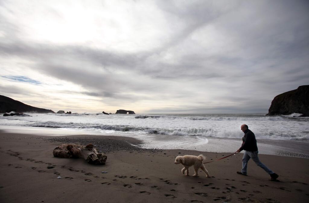 The parking lot and restrooms at Goat Rock Beach will close on Wednesday because of service reductions due to budget shortfalls. Photo taken on Monday, November 29, 2010, located south of Jenner, California. (BETH SCHLANKER/ The Press Democrat)