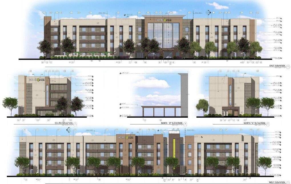 Site plans for a proposed Home2 Suites by Hilton hotel at 1205 Redwood Way in Petaluma were recently approved by city officials. (COURTESY CITY OF PETALUMA)