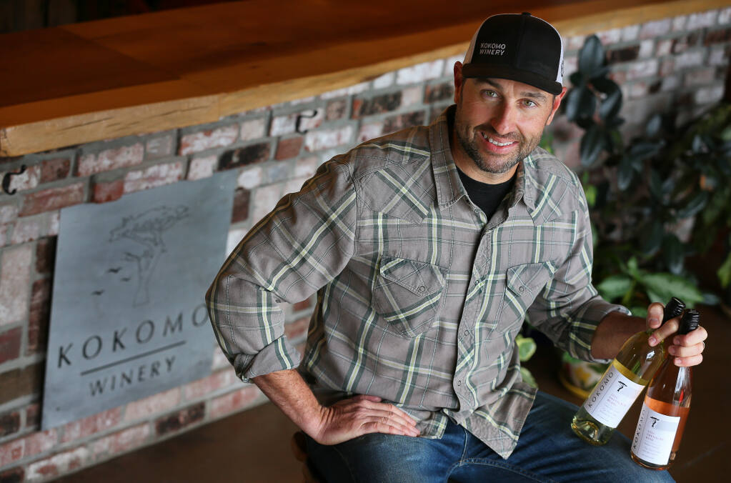 Erik Miller, owner and winemaker at Kokomo Winery, saw online sales increase, while losing tasting room and event revenue due to the pandemic. (Christopher Chung / The Press Democrat)