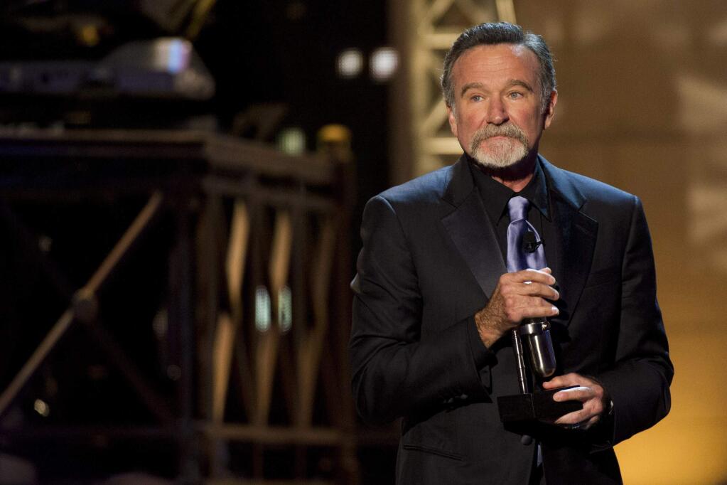 Robin Williams appears onstage at The 2012 Comedy Awards in New York. (AP Photo/Charles Sykes, file)