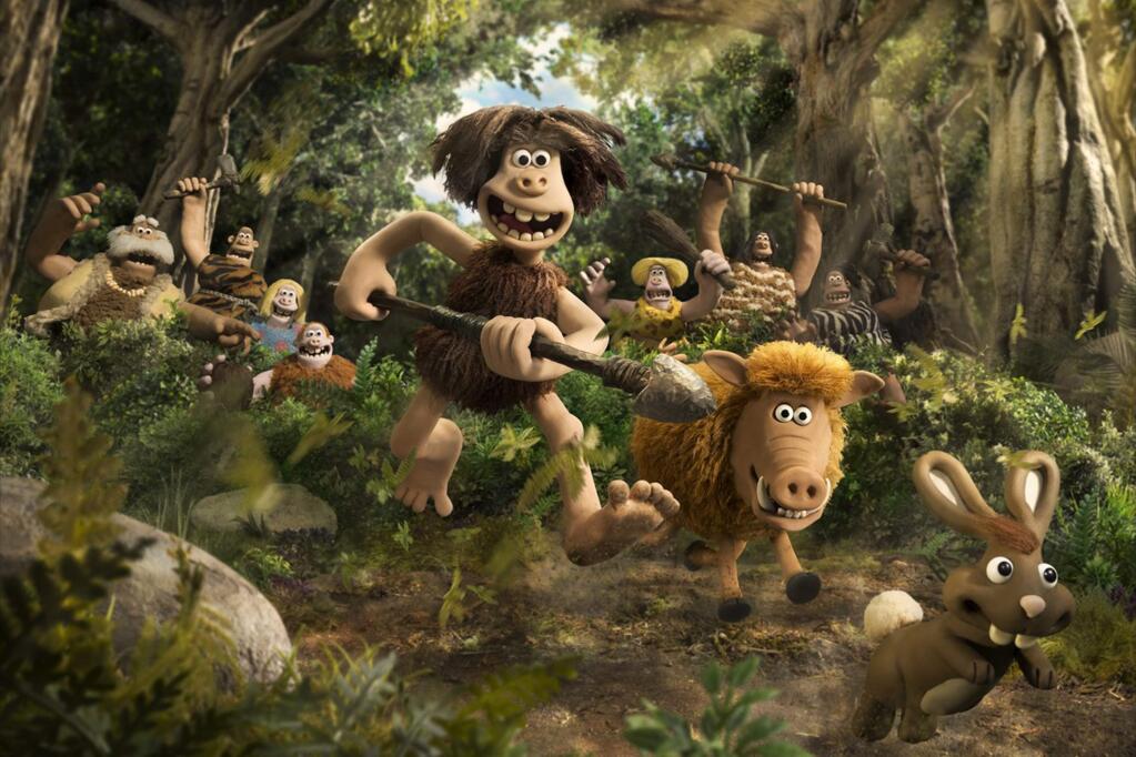 Eddie Redmayne is the voice of Dug, a brave caveman who unites his tribe against a mighty Bronze Age enemy and saves the day with his trusty pet wild boar, Hognob, in 'Early Man.' (Lionsgate)