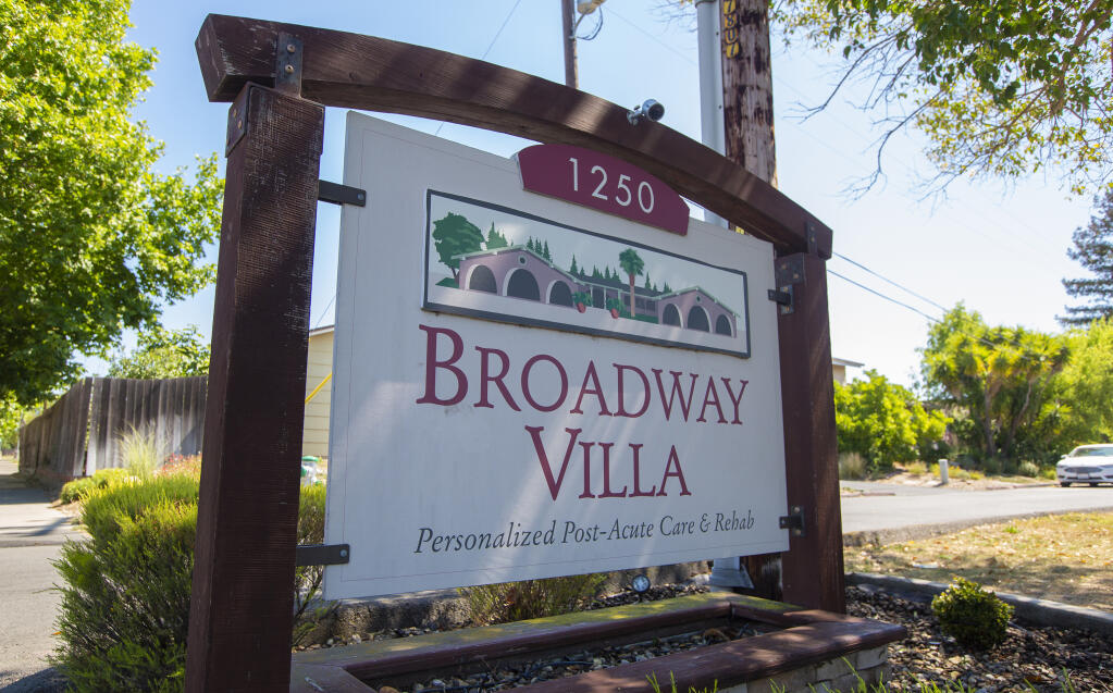 Broadway Villa Post-Acute Care and Rehabilitation on Broadway in Sonoma on Thursday, June 25, 2020. (Photo by Robbi Pengelly / Index-Tribune)