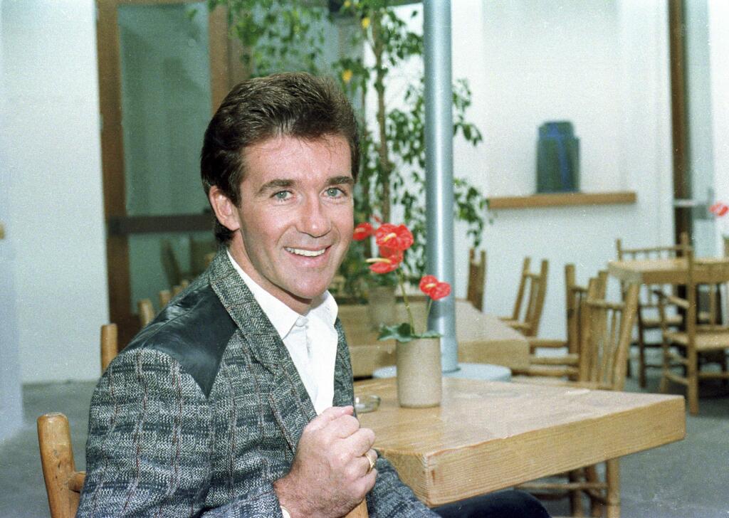 FILE - This Oct. 31, 1986 file photo shows actor Alan Thicke in Los Angeles. On Tuesday, Dec. 13, 2016, a publicist said the actor has died at the age of 69. (AP Photo/Nick Ut)